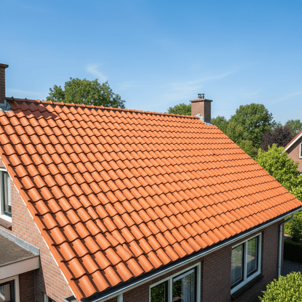 Nieuw pannendak gelegd