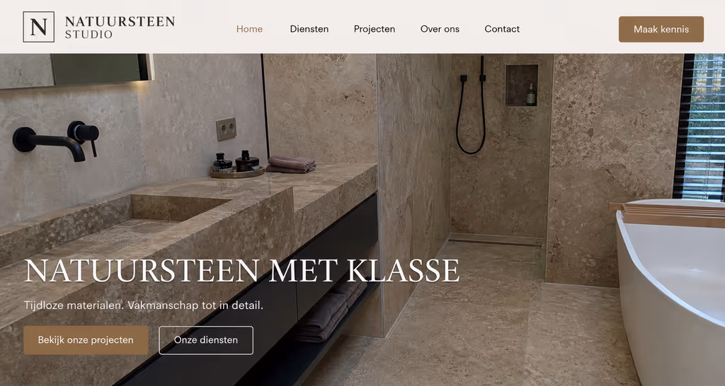 Voorbeeld van een door InternetYou gebouwde website (natuursteentegels.nl)